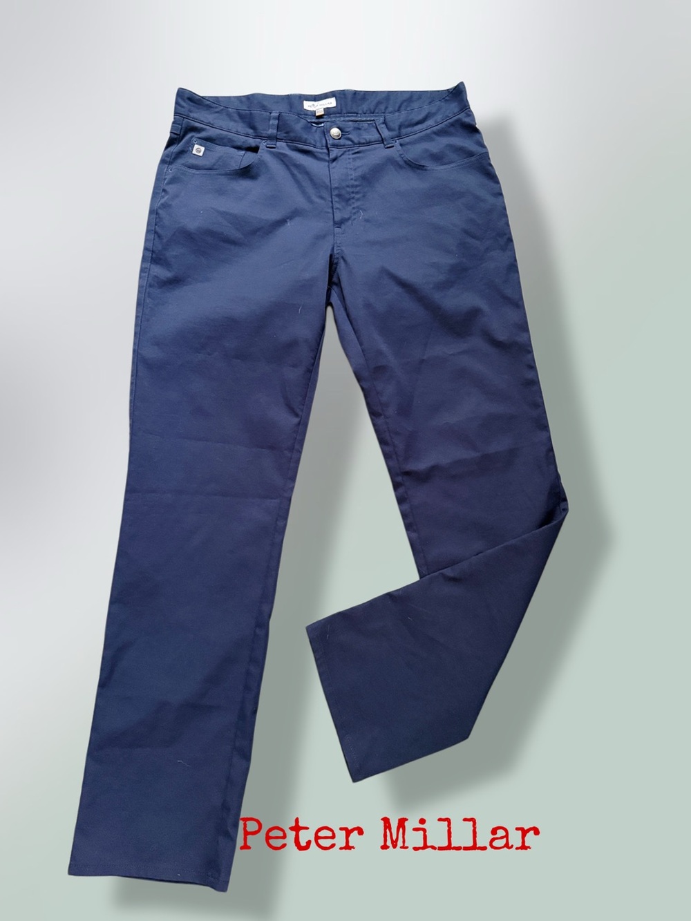 PETER MILLAR Men's Navy Straight-Leg Casual Pants